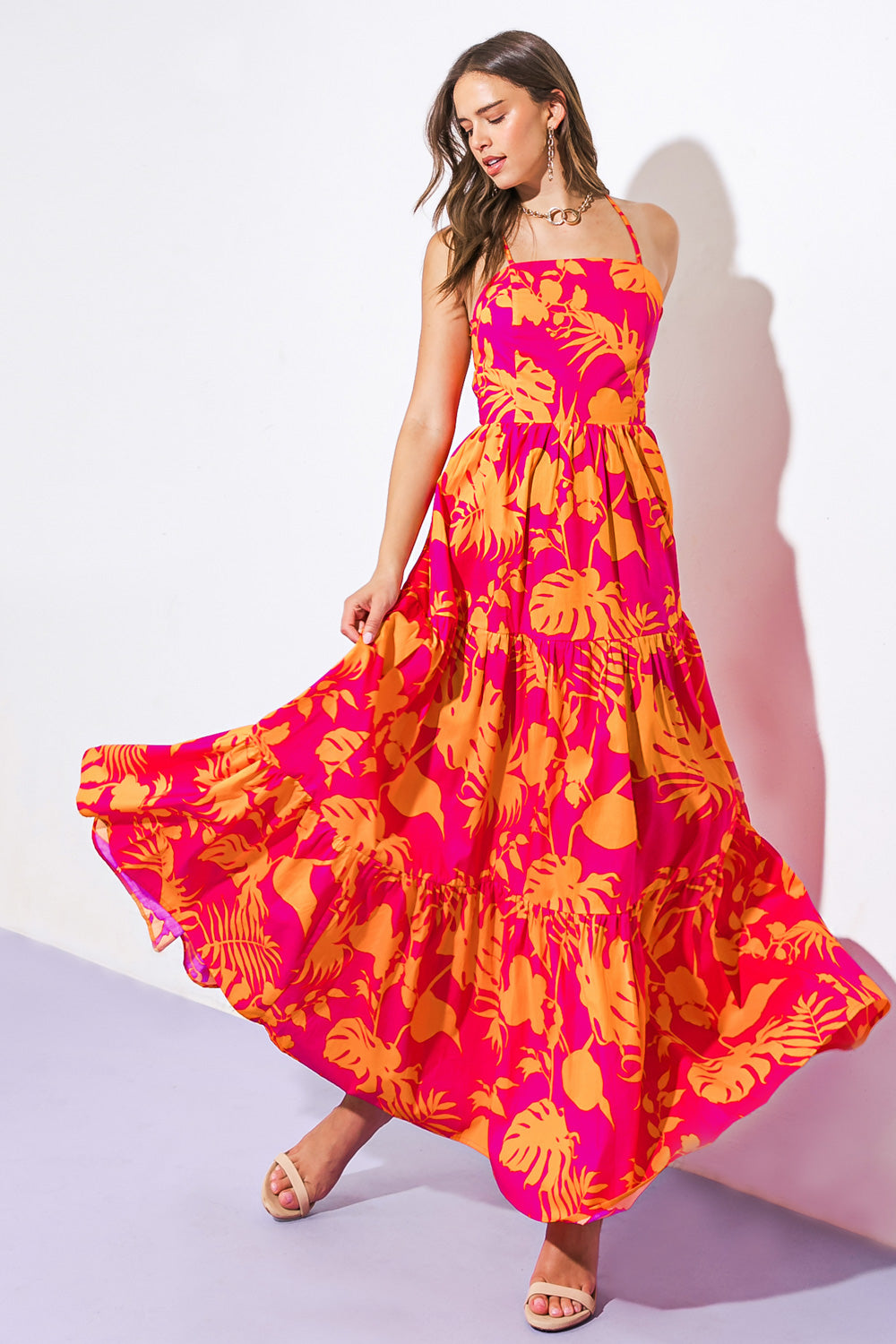 CLOSE TO YOUR HEART WOVEN MAXI DRESS Flying Tomato